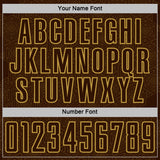 Custom Brown Old Gold Geometric Shape Sports Sublimation Soccer Uniform Jersey