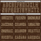 Custom Brown Cream Geometric Shape Sports Sublimation Soccer Uniform Jersey