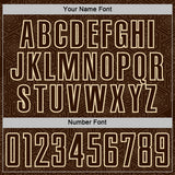 Custom Brown Cream Geometric Shape Sports Sublimation Soccer Uniform Jersey