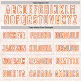 Custom White Orange Geometric Shape Sports Sublimation Soccer Uniform Jersey