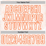 Custom White Orange Geometric Shape Sports Sublimation Soccer Uniform Jersey