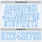 Custom White Powder Blue Geometric Shape Sports Sublimation Soccer Uniform Jersey