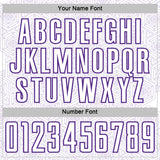 Custom White Purple Geometric Shape Sports Sublimation Soccer Uniform Jersey