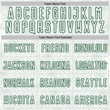 Custom White Green Geometric Shape Sports Sublimation Soccer Uniform Jersey