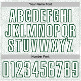 Custom White Green Geometric Shape Sports Sublimation Soccer Uniform Jersey