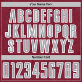 Custom Crimson Gray-White Geometric Shape Sports Sublimation Soccer Uniform Jersey