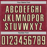 Custom Crimson Cream-Black Geometric Shape Sports Sublimation Soccer Uniform Jersey