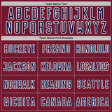 Custom Crimson Navy-White Geometric Shape Sports Sublimation Soccer Uniform Jersey