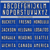 Custom Thunder Blue White-Black Geometric Shape Sports Sublimation Soccer Uniform Jersey