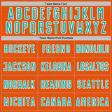 Custom Orange Aqua-White Geometric Shape Sports Sublimation Soccer Uniform Jersey