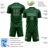Custom Green White Geometric Shape Sports Sublimation Soccer Uniform Jersey
