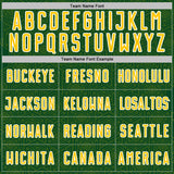 Custom Green Yellow-White Geometric Shape Sports Sublimation Soccer Uniform Jersey