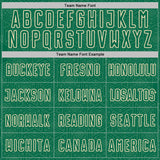 Custom Kelly Green Cream Geometric Shape Sports Sublimation Soccer Uniform Jersey