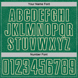 Custom Kelly Green Cream Geometric Shape Sports Sublimation Soccer Uniform Jersey