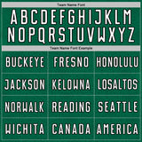 Custom Kelly Green White-Black Geometric Shape Sports Sublimation Soccer Uniform Jersey