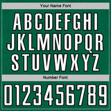 Custom Kelly Green White-Black Geometric Shape Sports Sublimation Soccer Uniform Jersey