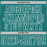 Custom Teal White Geometric Shape Sports Sublimation Soccer Uniform Jersey