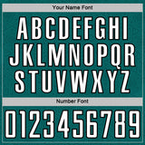 Custom Teal White-Black Geometric Shape Sports Sublimation Soccer Uniform Jersey