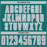 Custom Teal Gray-White Geometric Shape Sports Sublimation Soccer Uniform Jersey