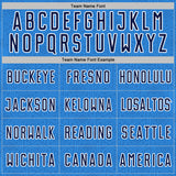 Custom Powder Blue Navy-White Geometric Shape Sports Sublimation Soccer Uniform Jersey