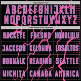 Custom Black Pink-Light Blue Lightning Sports Sublimation Soccer Uniform Jersey