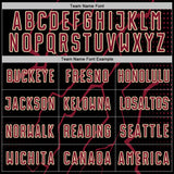 Custom Black Crimson-Cream Lightning Sports Sublimation Soccer Uniform Jersey