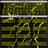 Custom Black Neon Yellow Lightning Sports Sublimation Soccer Uniform Jersey