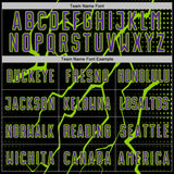 Custom Black Purple-Neon Green Lightning Sports Sublimation Soccer Uniform Jersey