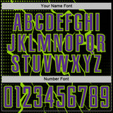 Custom Black Purple-Neon Green Lightning Sports Sublimation Soccer Uniform Jersey