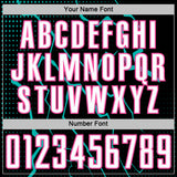 Custom Black White Aqua-Pink Lightning Sports Sublimation Soccer Uniform Jersey