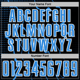 Custom Black Powder Blue-White Lightning Sports Sublimation Soccer Uniform Jersey