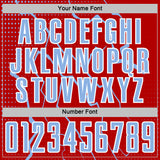 Custom Red Light Blue-White Lightning Sports Sublimation Soccer Uniform Jersey