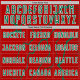 Custom Red Kelly Green-White Lightning Sports Sublimation Soccer Uniform Jersey