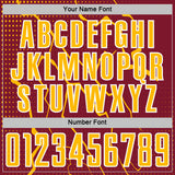 Custom Crimson Gold-White Lightning Sports Sublimation Soccer Uniform Jersey