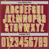 Custom Crimson Old Gold-White Lightning Sports Sublimation Soccer Uniform Jersey