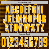 Custom Brown Gold-White Lightning Sports Sublimation Soccer Uniform Jersey