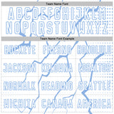 Custom White Light Blue Lightning Sports Sublimation Soccer Uniform Jersey