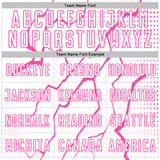 Custom White Pink Lightning Sports Sublimation Soccer Uniform Jersey