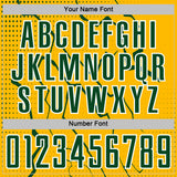 Custom Gold Green-White Lightning Sports Sublimation Soccer Uniform Jersey