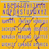 Custom Gold Purple-White Lightning Sports Sublimation Soccer Uniform Jersey