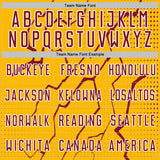 Custom Gold Crimson-White Lightning Sports Sublimation Soccer Uniform Jersey