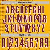 Custom Gold Crimson-White Lightning Sports Sublimation Soccer Uniform Jersey