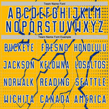 Custom Gold Royal-White Lightning Sports Sublimation Soccer Uniform Jersey