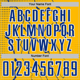 Custom Gold Royal-White Lightning Sports Sublimation Soccer Uniform Jersey