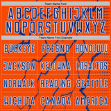 Custom Orange Royal-White Lightning Sports Sublimation Soccer Uniform Jersey