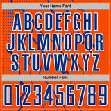 Custom Orange Royal-White Lightning Sports Sublimation Soccer Uniform Jersey