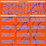 Custom Orange Purple-White Lightning Sports Sublimation Soccer Uniform Jersey