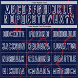 Custom Navy Crimson-White Lightning Sports Sublimation Soccer Uniform Jersey