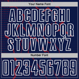 Custom Navy Crimson-White Lightning Sports Sublimation Soccer Uniform Jersey