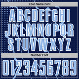 Custom Navy Light Blue-White Lightning Sports Sublimation Soccer Uniform Jersey